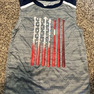 BCG Kids Patriotic Tank Top with Baseball Bat Design